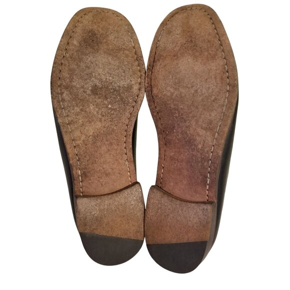 Bass Weejuns 9D Brown Black 2 Tone‎ Leather Penny Loafers CARL Preppy main image 4